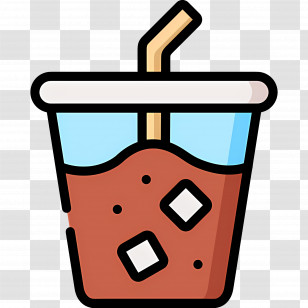 Cold Coffee - Yellow Coffee Cup Illustration Transparent PNG