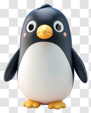Penguin - Cute Cartoon Penguin Design Transparent PNG