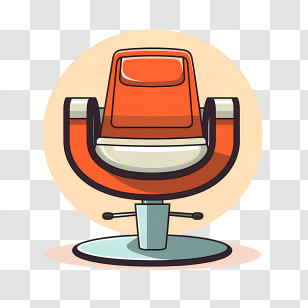 Hair Salon - Cartoon Barber Chair Transparent PNG