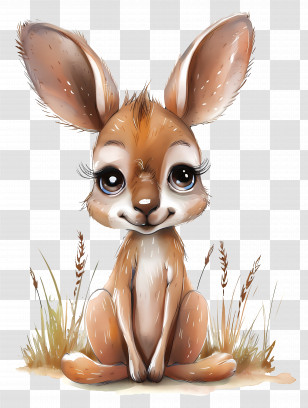 Kangaroo - Illustration Of A Cute Baby Bunny Transparent PNG