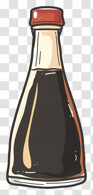Soy Sauce - Soy Sauce Bottle Illustration Transparent PNG