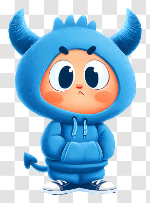 Cute Cartoon Monster - Blue Monster Costume Cartoon Character Transparent PNG