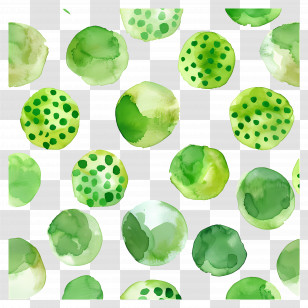 Green Background - Green Watercolor Circles Pattern Transparent PNG