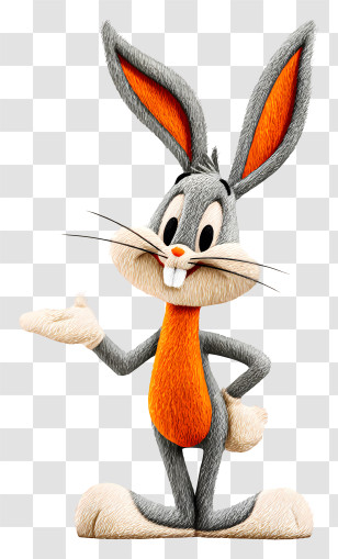 Bugs Bunny - Cartoon Rabbit With Long Ears Transparent PNG
