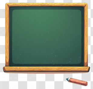 Green Chalkboard - Green Wooden Chalkboard With Chalk Transparent PNG