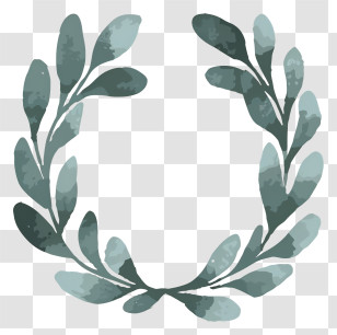 Olive Wreath - Green Laurel Wreath Symbol Of Victory Transparent PNG