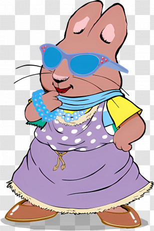 Max Ruby - Brown Bunny In Fashionable Outfit Transparent PNG