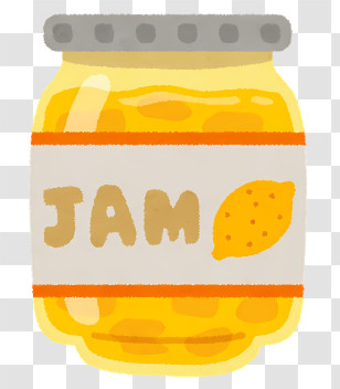 Fruit Jam - Yellow Lemon Jam Jar Illustration Transparent PNG