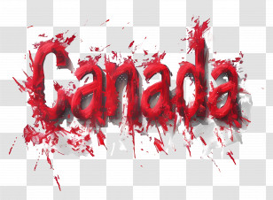 Canada Day - Canada Flag With Artistic Design Transparent PNG