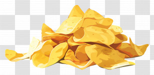 Chips - Yellow Crispy Potato Chips Transparent PNG