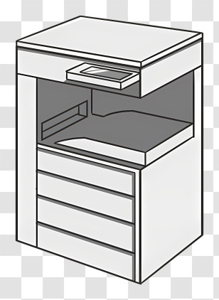 Icon - White And Gray Storage Cabinet Transparent PNG