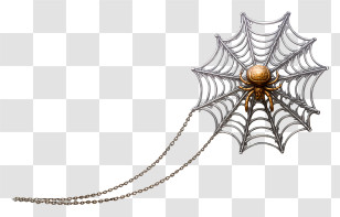Spider Web - Spider-web Pendant Necklace Transparent PNG