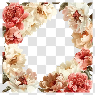 Floral Frame - Floral Decorative Frame Transparent PNG