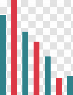 Bar Graph - Bar Chart In Red And Teal Graphical Design Transparent PNG