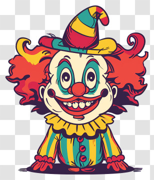 Clown - Colorful Clown Illustration Transparent PNG