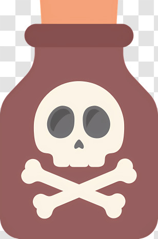 Icon - Poison Bottle With Skull And Crossbones Transparent PNG