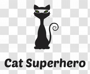 Cat Superhero Logo - Cat Superhero Logo With Mask And Whiskers Transparent PNG