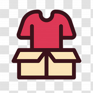 Clothes Box - Shirt In Red Box Transparent PNG