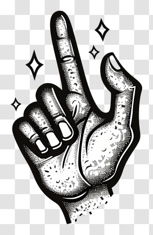Hand - Hand Pointing Upwards Transparent PNG