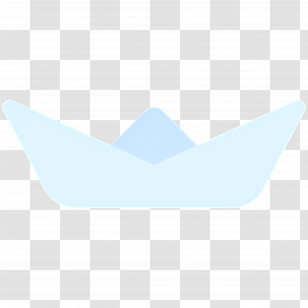 Paper Boat - Light Blue Paper Boat Toy Transparent PNG