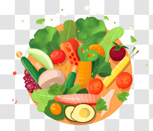 Fresh Vegetables - Healthy Fresh Salad With Vegetables And Seafood Transparent PNG