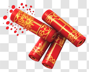 Chinese Crackers - Red Firecrackers For Chinese New Year Transparent PNG