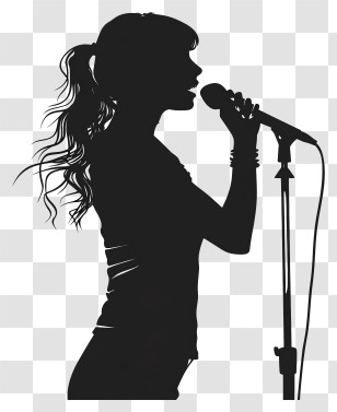 Taylor Swift Silhouette - Silhouette Of A Woman Singing Transparent PNG