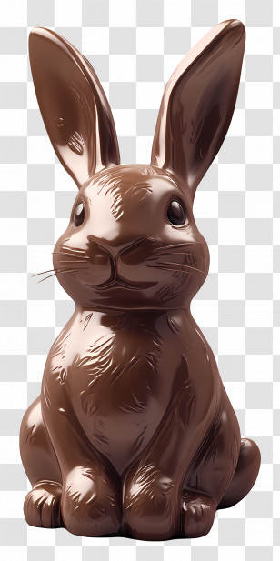 Chocolate Bunny - Chocolate Easter Bunny Transparent PNG