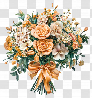 Birthday Flowers - Beautiful Floral Bouquet Transparent PNG