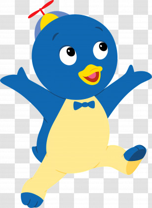 Backyardigans - Blue Penguin Cartoon Character With Bowtie Transparent PNG