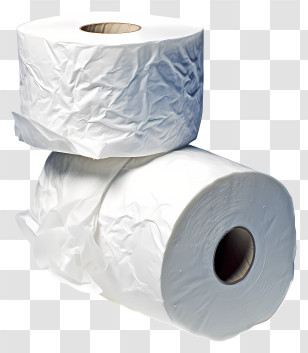 Watercolor Toilet Tissue - White Toilet Paper Rolls Transparent PNG