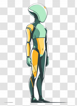 Cartoon People - Futuristic Suit Design Transparent PNG