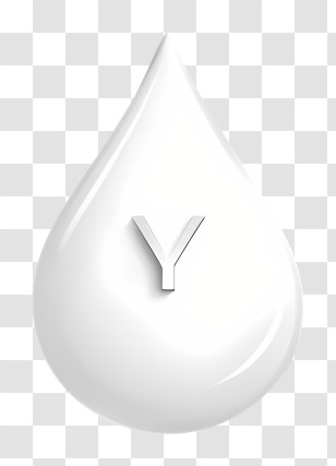 Yogurt Logo - Glossy White Droplet Icon With Y Transparent PNG