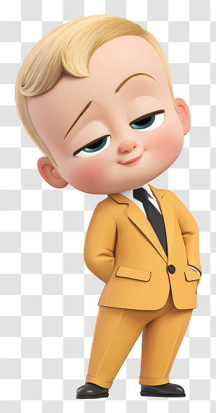 Boss Baby - Smirking Boss Baby Portrait Transparent PNG