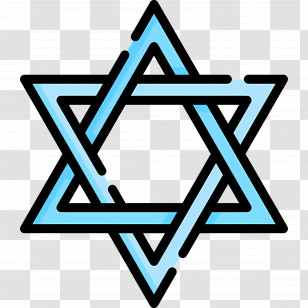 Star Of David - Blue Star Of David Religious Symbol Transparent PNG