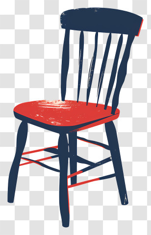 Modern Chair - Retro Wooden Chair With Vintage Style Transparent PNG
