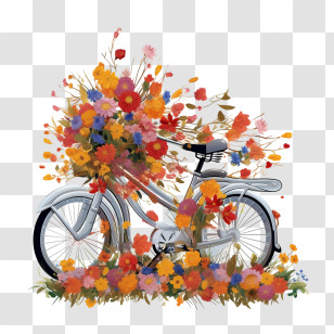 Bicycle
 - Bicycle Decorated With Flowers Transparent PNG