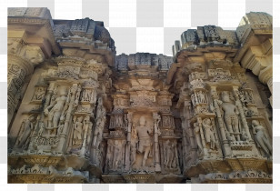 Sun Temple - Intricate Stone Carvings On Temple Transparent PNG