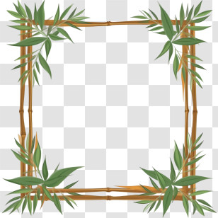 Bamboo
 - Bamboo Leaf Frame With Tropical Design Transparent PNG
