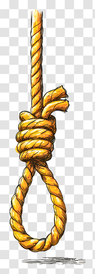 Hanging Noose - Illustration Of A Rope Noose Transparent PNG