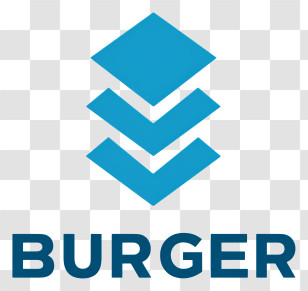 Burger Logo - Minimal Blue Burger Logo Transparent PNG