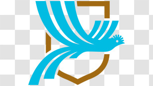 Fedefut Guatemala Logo - Turquoise Bird Shield Logo Transparent PNG