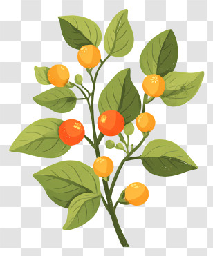 Ashwagandha - Fruit Plant With Berries Transparent PNG