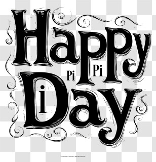 Happy Pi Day - Happy Pi Day Typography Transparent PNG