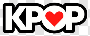 Kpop - KPOP Logo With Heart Transparent PNG