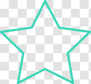 Star Shape Geometry Clip Art - Turquoise Transparent PNG
