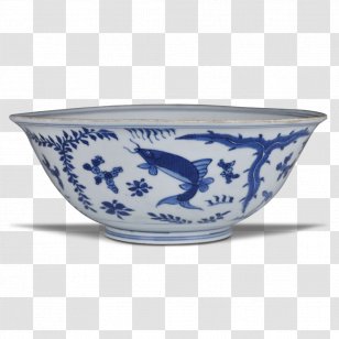 Bowl Ceramic Blue And White Pottery Porcelain Tableware - Dynasty Ming Transparent PNG