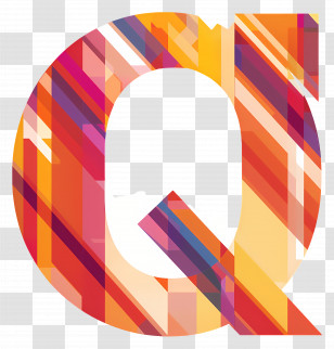 Letter Q - Colorful Geometric Letter Q Transparent PNG