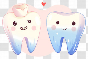 Cute Teeth - Cute Tooth Illustrations Depicting Oral Care Transparent PNG