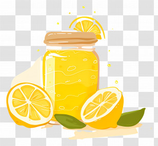 Lemon Curd - Refreshing Jar Of Lemon Juice Transparent PNG